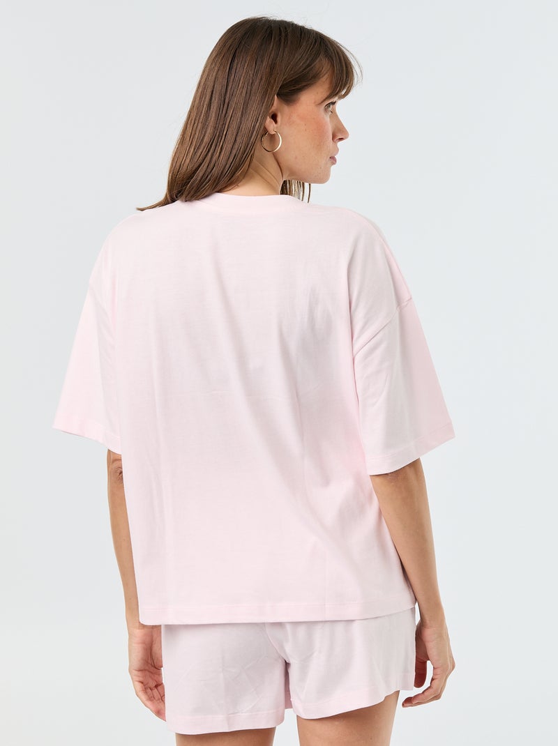 Korte 2-delige pyjamaset 'Angel' Rose - Kiabi
