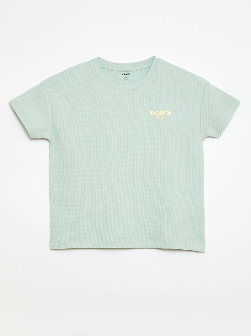 Korte 2-delige pyjamaset Groen - Kiabi