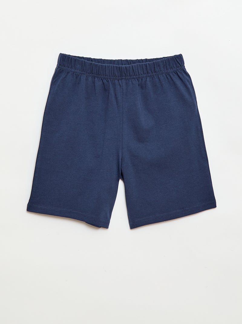 Korte 2-delige pyjamaset met tanktop en korte broek Blauw - Kiabi