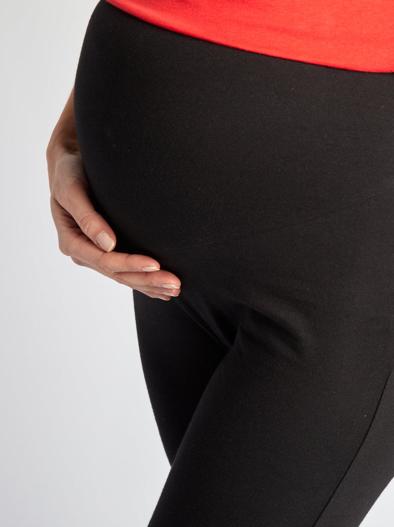Korte 7/8-legging | Zwangerschapsmodel zwart - Kiabi