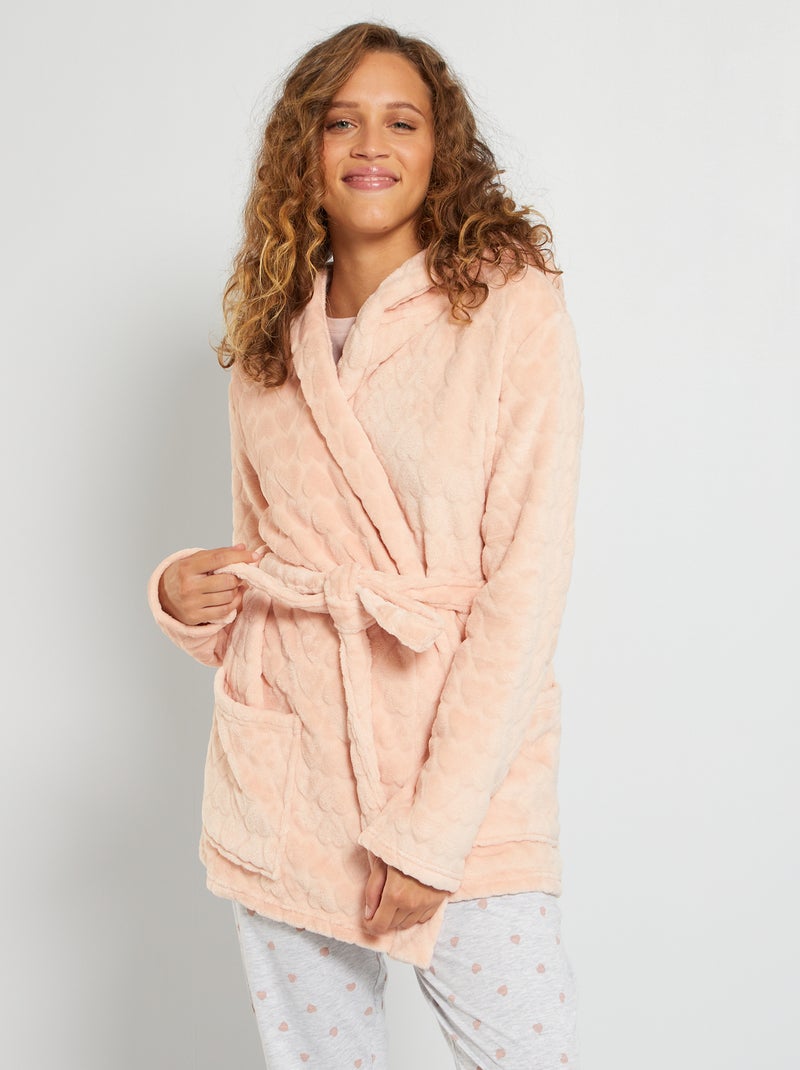 Korte badjas roze - Kiabi
