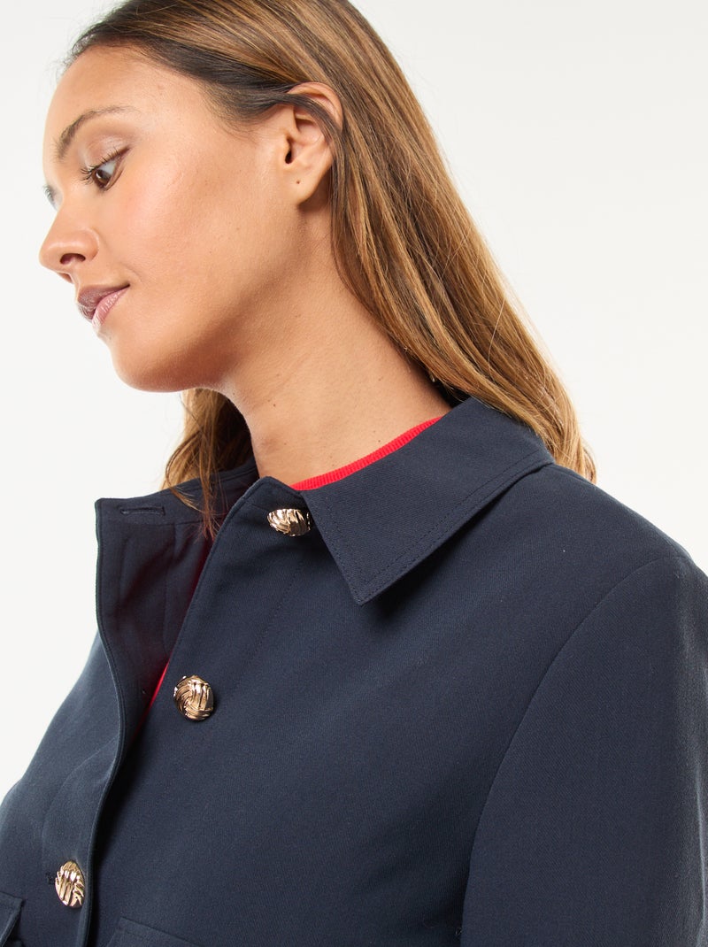 Korte colbert met goudkleurige knopen Blauw - Kiabi