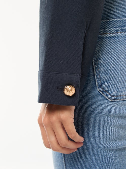 Korte colbert met goudkleurige knopen - Kiabi