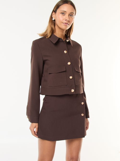 Korte colbert met goudkleurige knopen - Kiabi