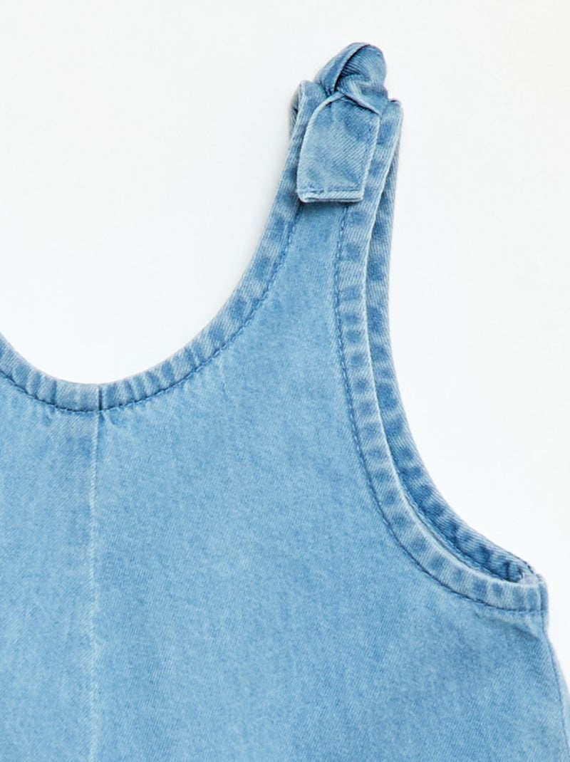 Korte denim jumpsuit Blauw - Kiabi