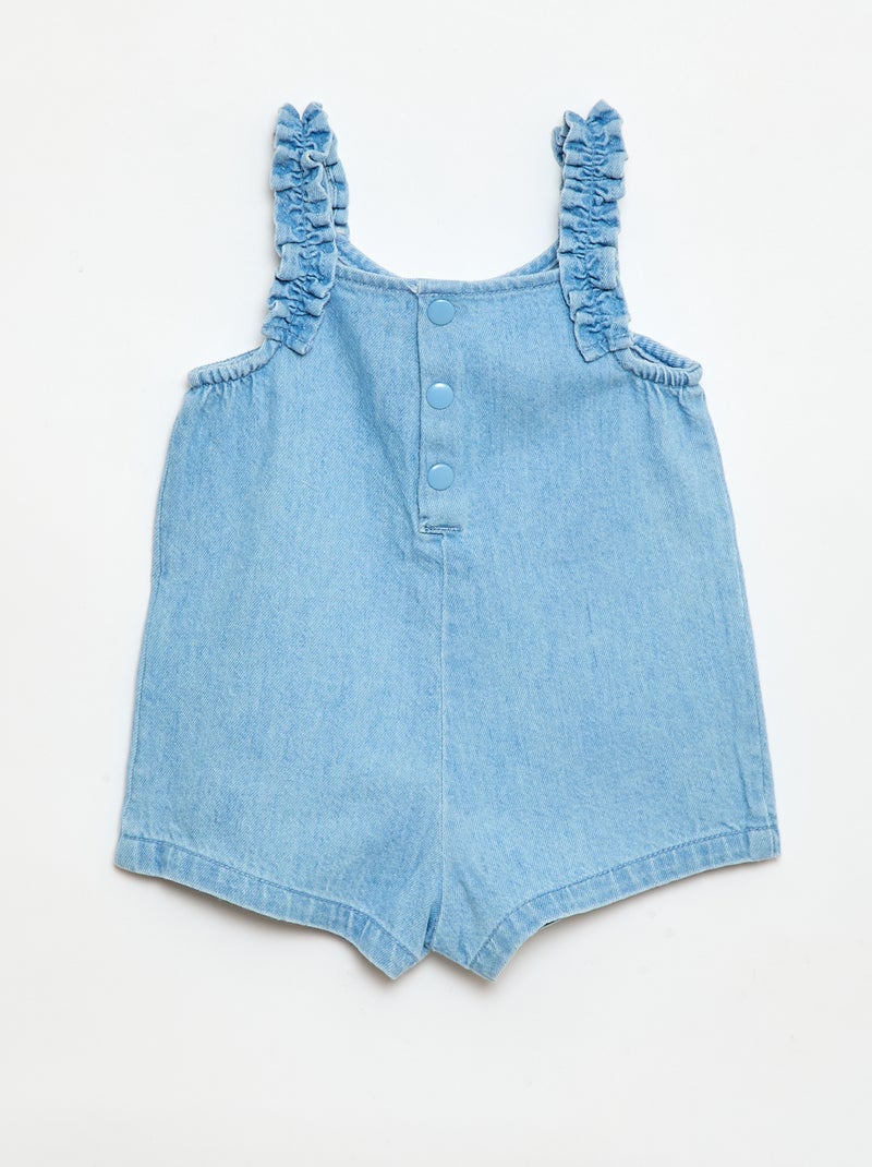 Korte denim jumpsuit Blauw - Kiabi
