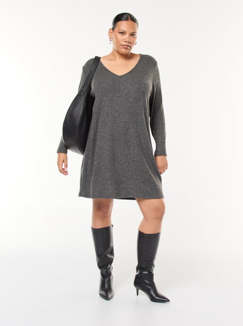 Korte, dikke, gebreide trui-jurk - Kiabi