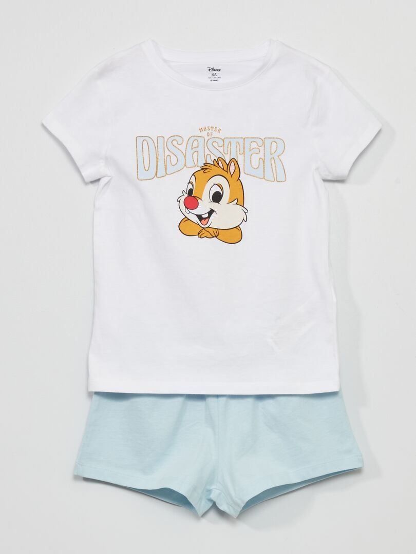 Korte 'Disney'-pyjama - 2-delig WIT - Kiabi