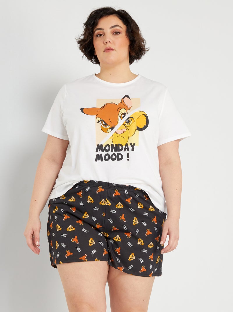 Korte 'Disney'-pyjama van jerseystof - 2-delig simba - Kiabi