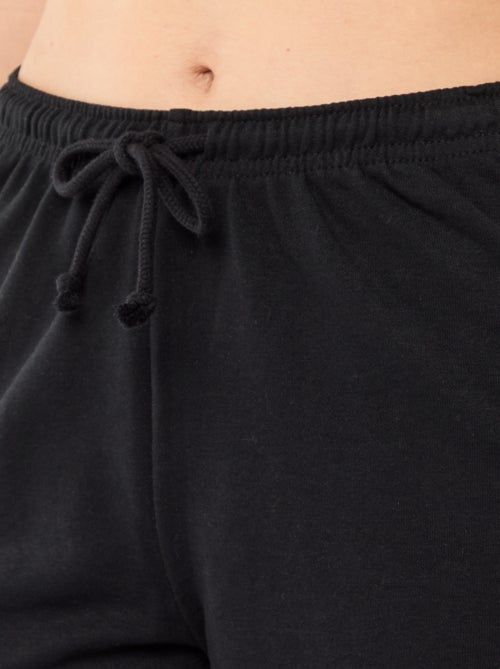 Korte effen katoenen short met trekkoord - Kiabi