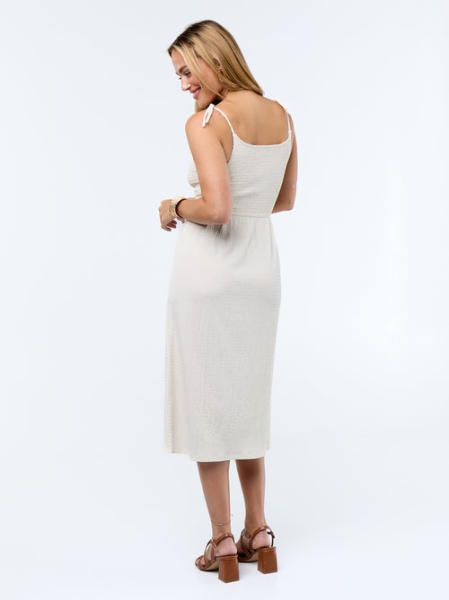 Korte effen smockjurk - Kiabi