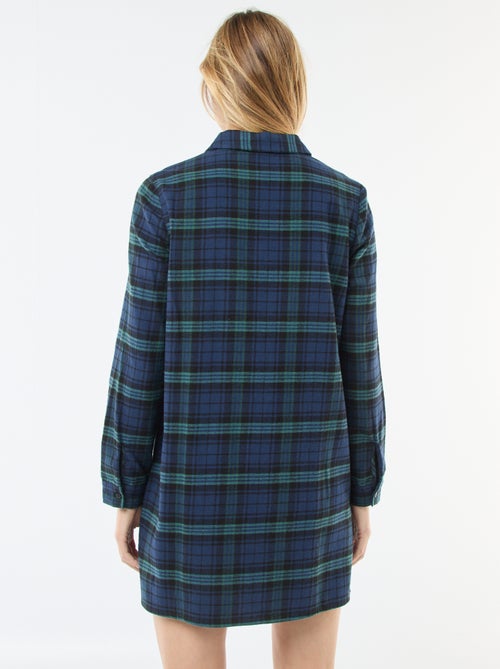 Korte, flanellen overhemdjurk - Kiabi