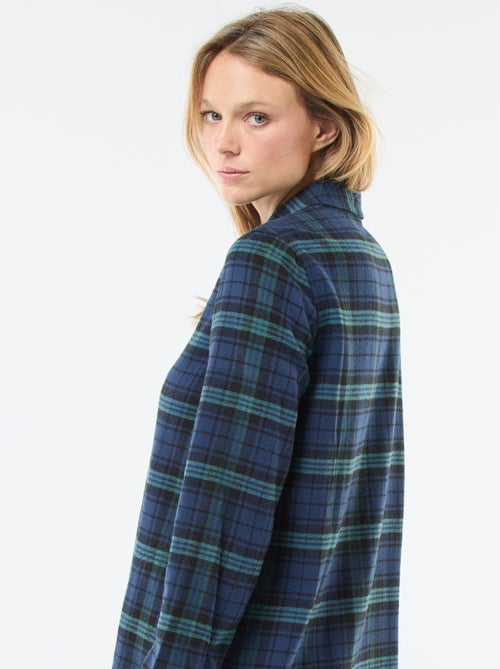 Korte, flanellen overhemdjurk - Kiabi