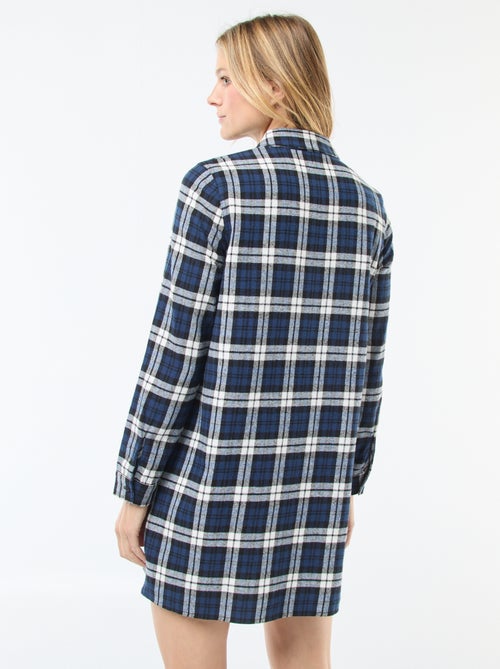 Korte, flanellen overhemdjurk - Kiabi