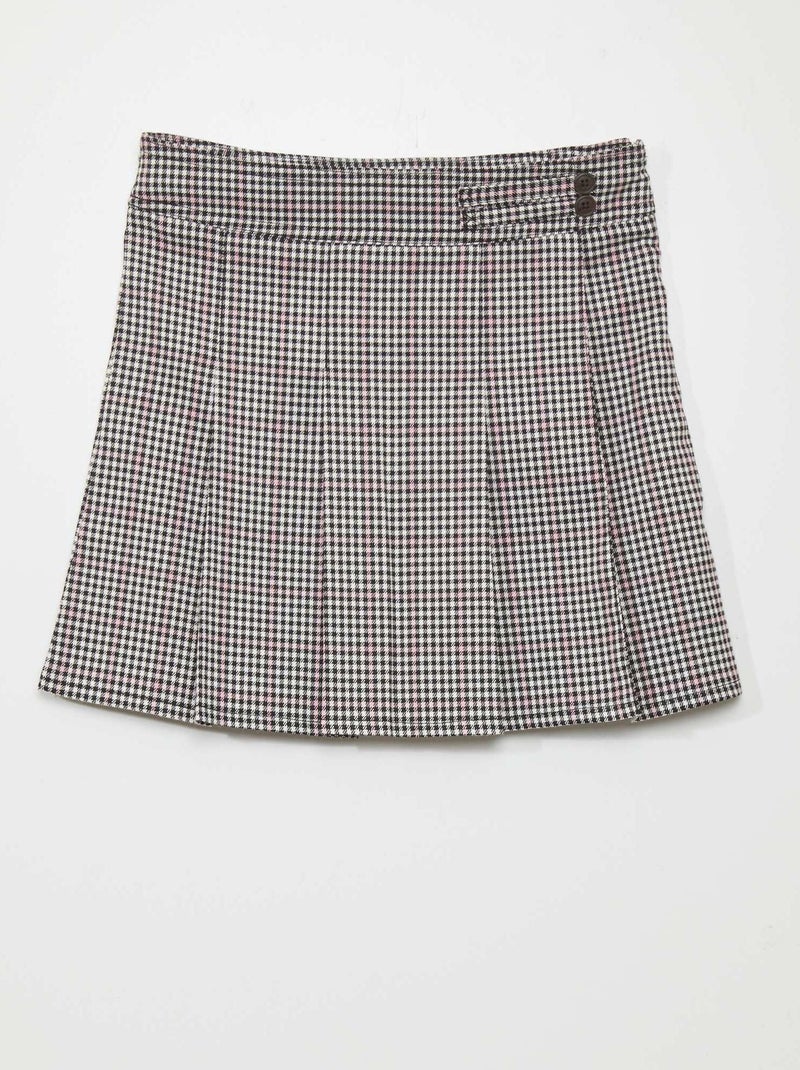 Korte, geruite rok ROSE - Kiabi