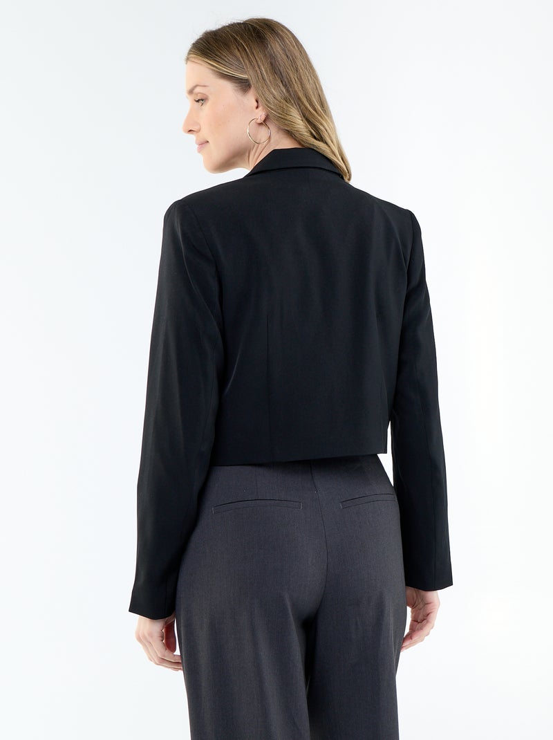 Korte getailleerde blazer Zwart - Kiabi