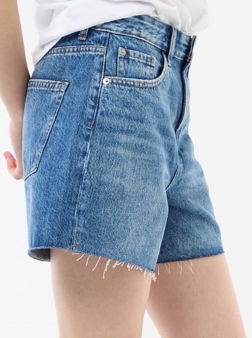 Korte high waist denim short - Kiabi