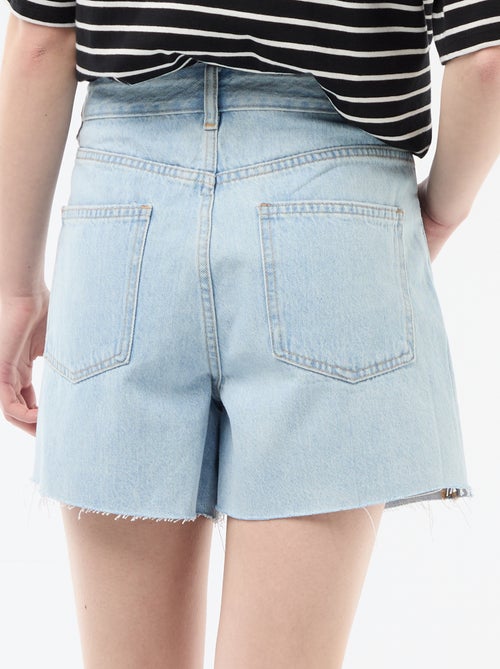 Korte high waist denim short - Kiabi