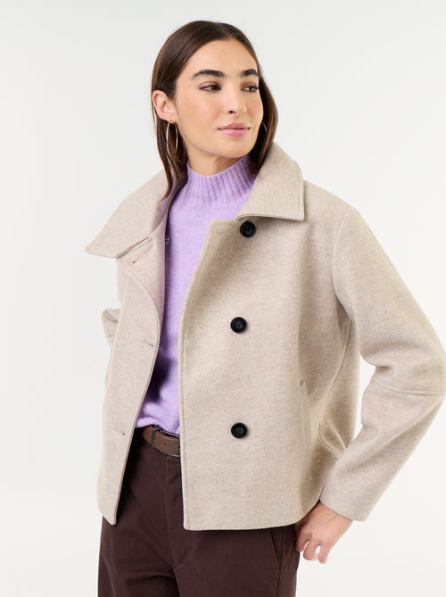 Korte jas met wollook - Kiabi Korte jas met wollook - Kiabi