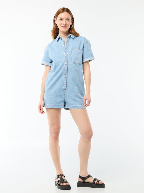Korte jeans jumpsuit - Kiabi