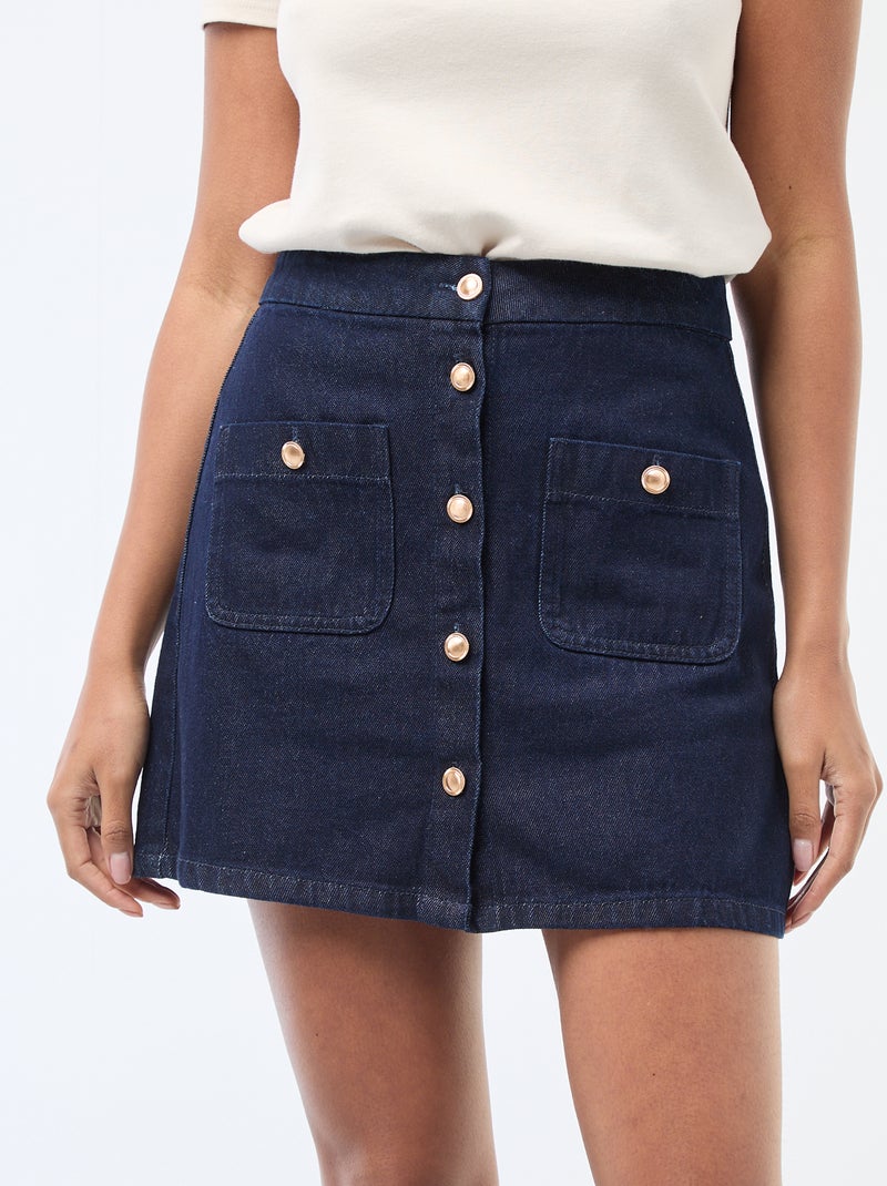 Korte jeansrok Blauw - Kiabi