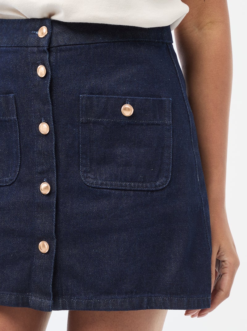 Korte jeansrok Blauw - Kiabi