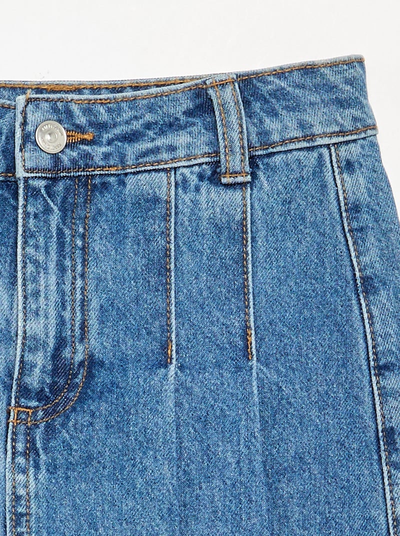 Korte jumpshort van spijkerstof Blauw - Kiabi