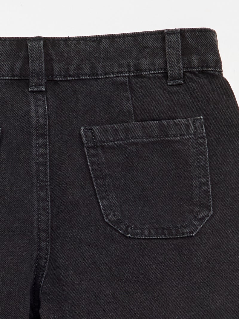 Korte jumpshort van spijkerstof Zwart - Kiabi