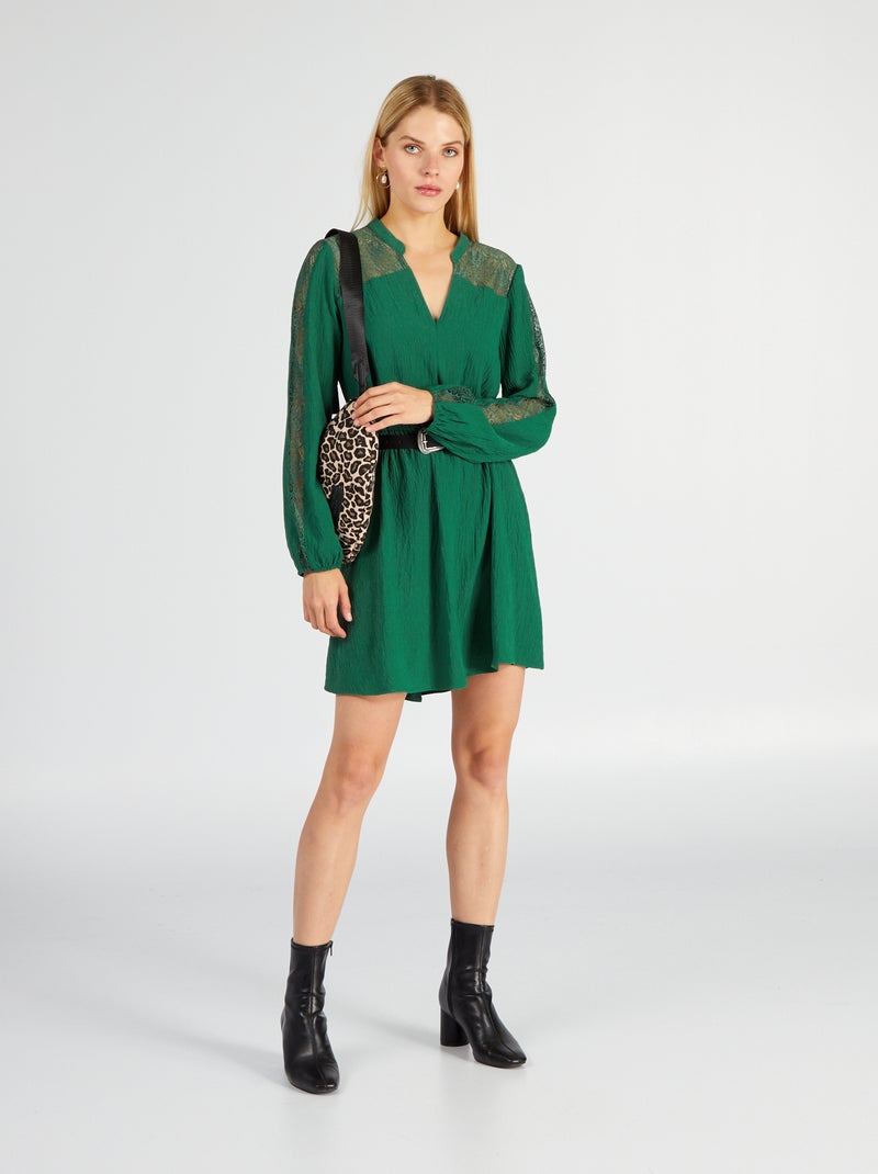Korte jurk GROEN - Kiabi