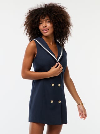 Korte jurk in marinestijl