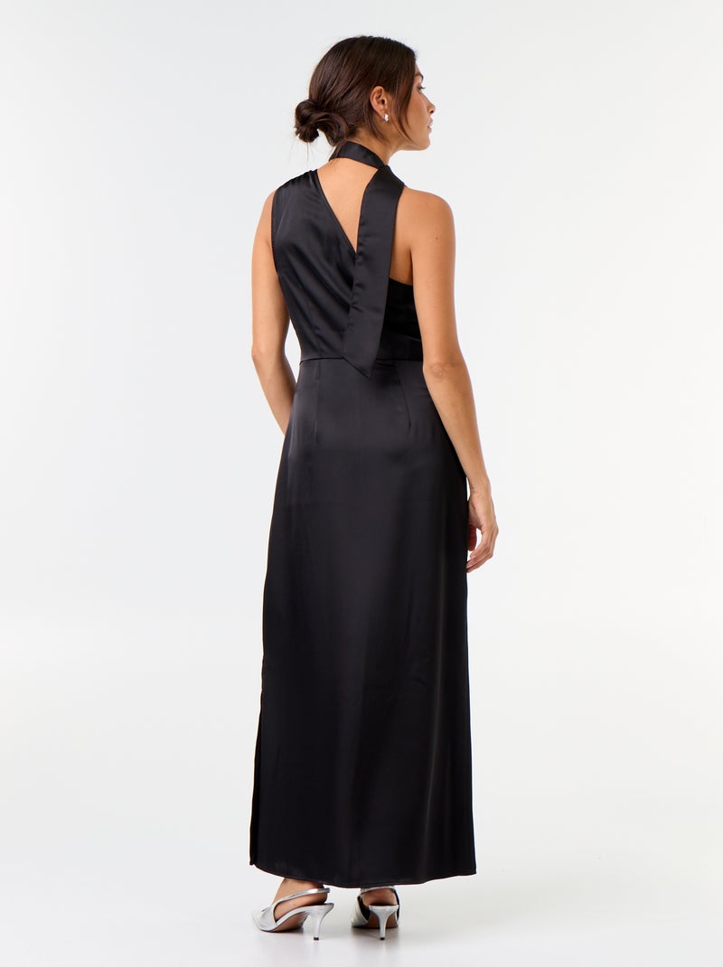 Korte jurk met asymmetrische snit Zwart - Kiabi