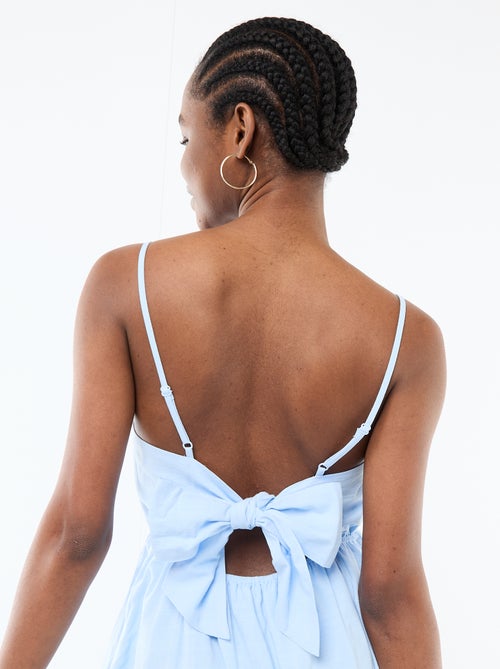 Korte jurk met fijne schouderbandjes - Kiabi