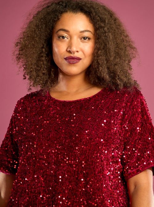 Korte jurk met lovertjes - Kiabi