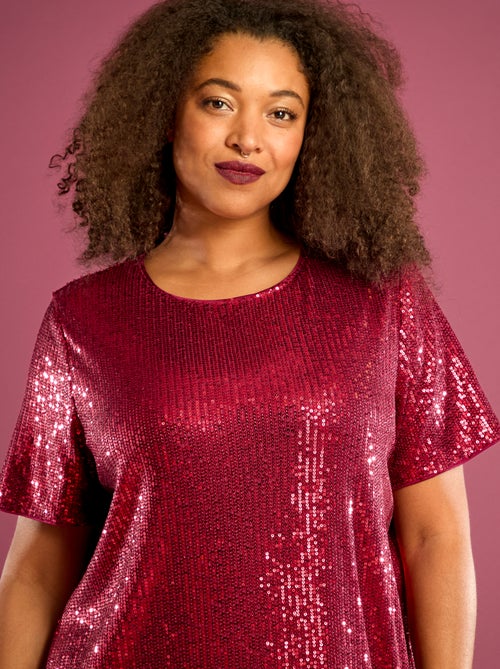 Korte jurk met lovertjes - Kiabi