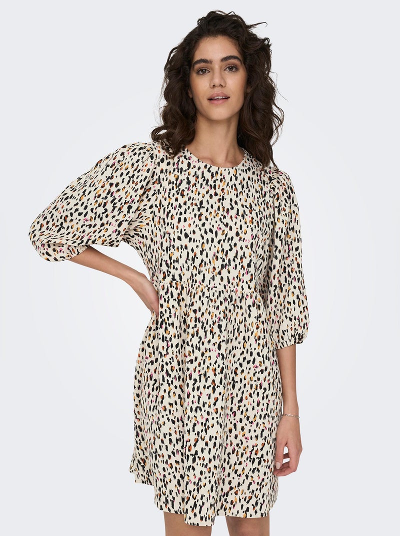 Korte jurk met print - JDY WIT - Kiabi