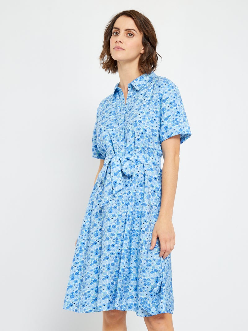 Korte jurk met print 'JDC' BLAUW - Kiabi