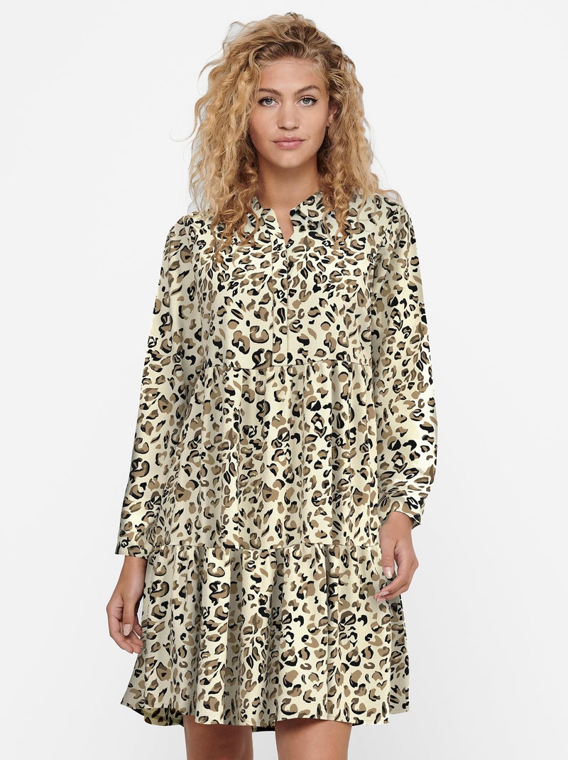 Korte jurk met print 'JDY' BIEGE - Kiabi