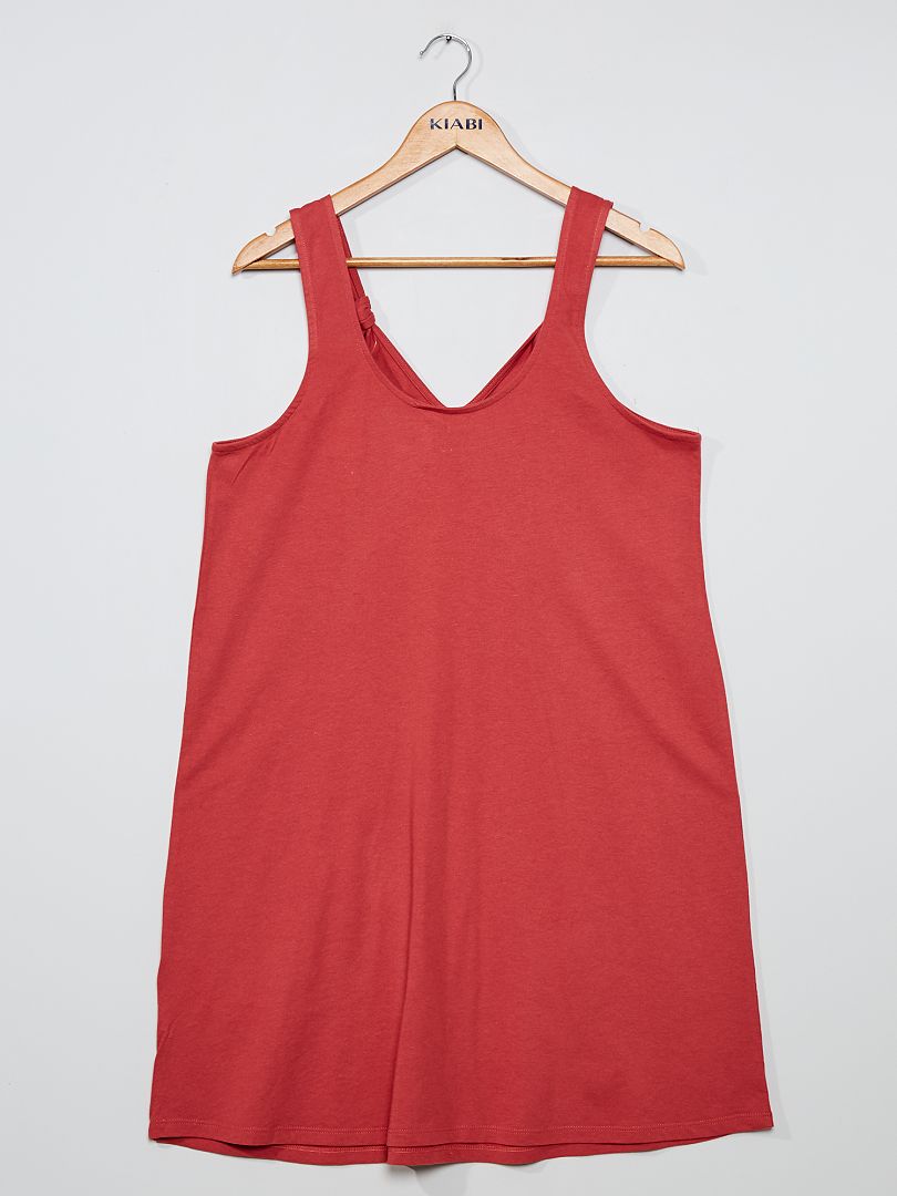 Korte jurk met print rood - Kiabi