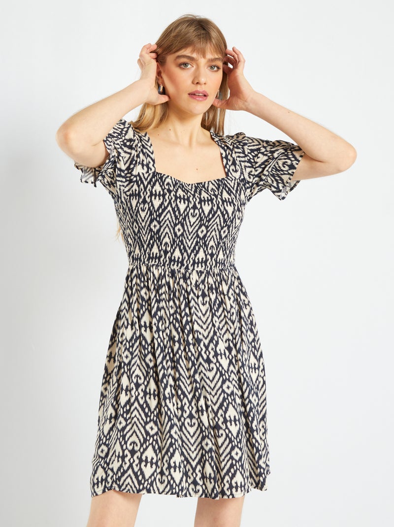 Korte jurk met print van 'JDY' ZWART - Kiabi