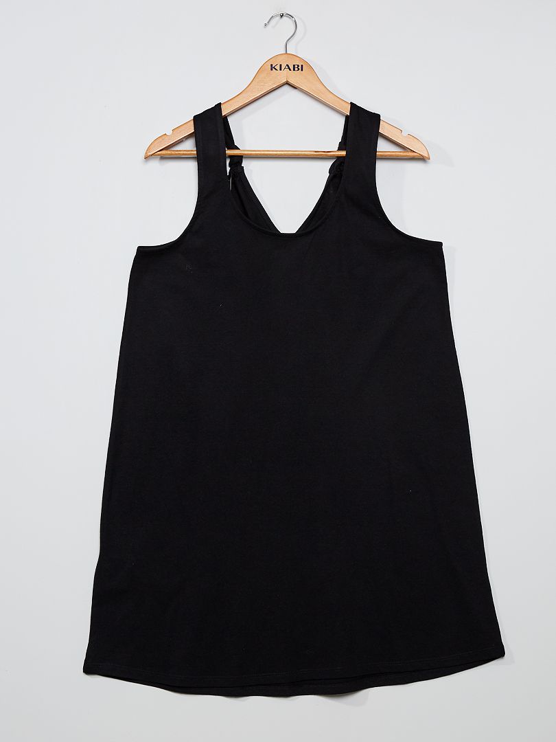Korte jurk met print zwart - Kiabi