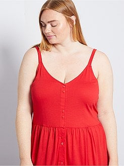 Korte jurk met smalle bandjes - Kiabi