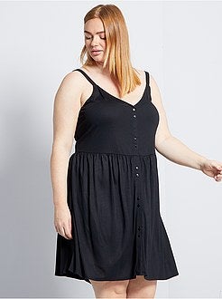 Korte jurk met smalle bandjes - Kiabi