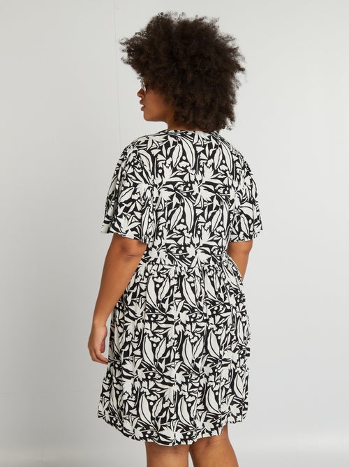 Korte jurk met vlindermouwen - Kiabi