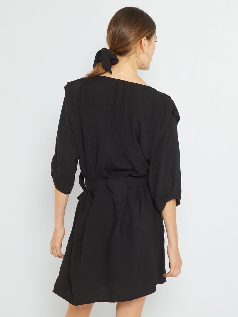 Korte jurk + scrunchie | Zero Waste 2-delig zwart - Kiabi