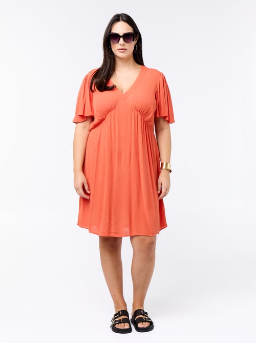 Korte jurk van crêpestof - Kiabi