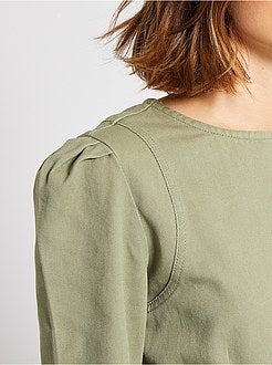 Korte jurk van keperstof - Kiabi