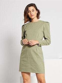 Korte jurk van keperstof - Kiabi