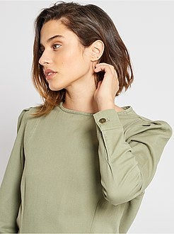 Korte jurk van keperstof - Kiabi