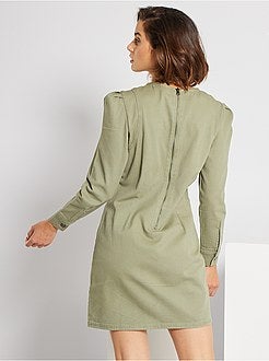 Korte jurk van keperstof - Kiabi