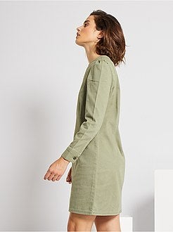 Korte jurk van keperstof - Kiabi